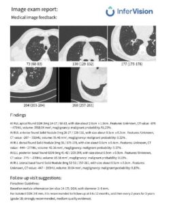 report lung cancer diagnosis